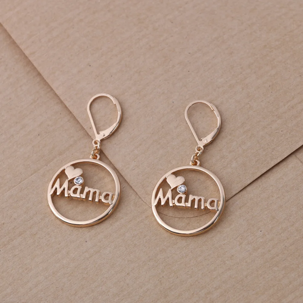 Трендовое подвесное сердечко для мамы романтические хрустальные висячие серьги