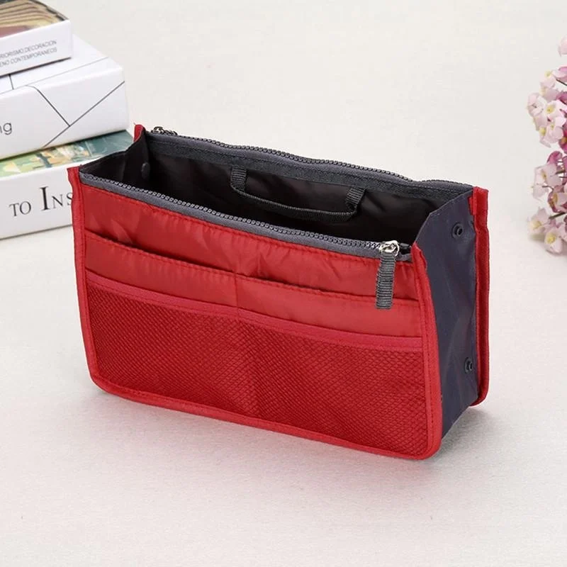Г., настоящая сумка Maleta De Maquiagem, Женская практичная сумка, кошелек, нейлон, двойной Органайзер, вставка, косметическое хранение