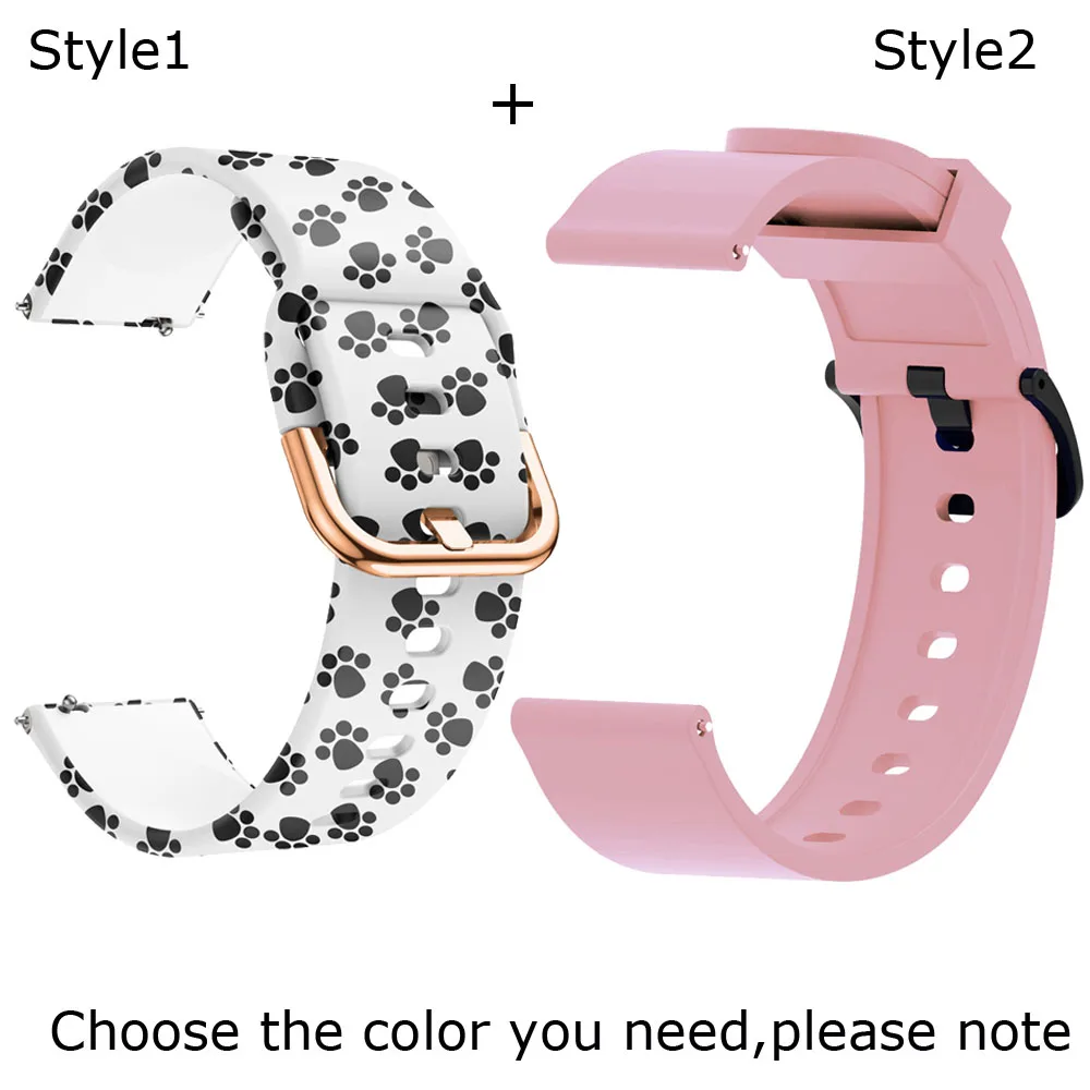 Color 3-Pink Для Xiaomi Amazfit GTS браслет Amazfit Bip ремешок для часов Amazfit GTR 42 мм силиконовый ремешок 2 шт - Цвет: Color 3-Pink