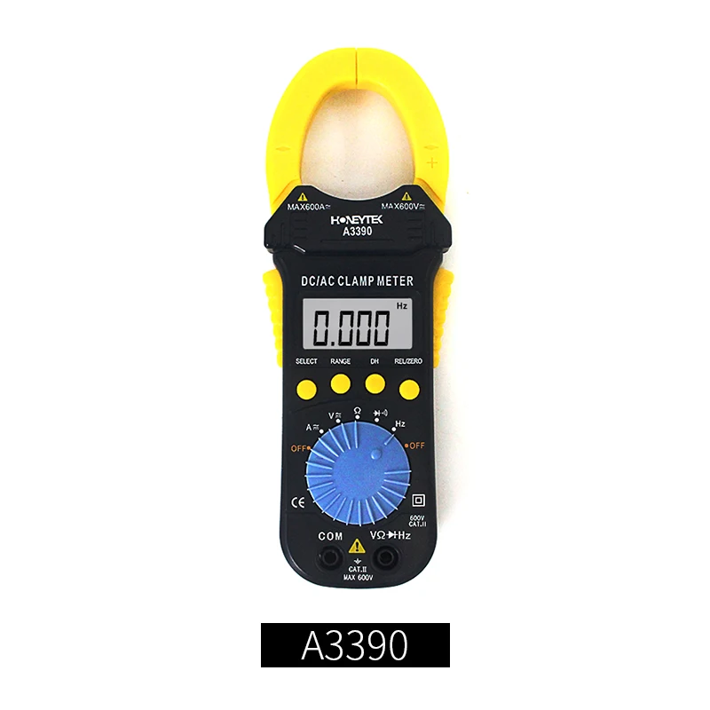A3390 Профессиональный цифровой ЖК-мультиметр True RMS Amper клещи AC/DC Ток Напряжение NCV тестер - Цвет: A3390