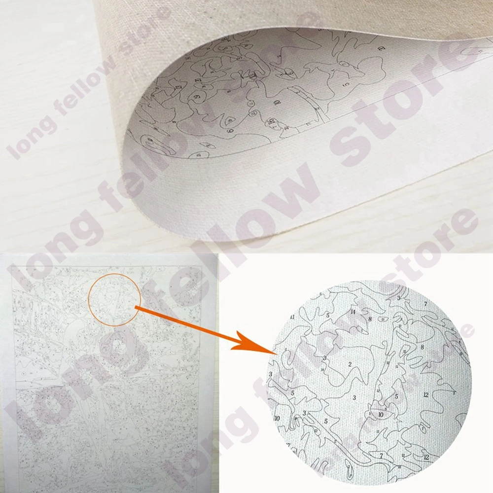 DIY картина по цифрам мультфильм Животные Раскраска номерам абстрактной арт
