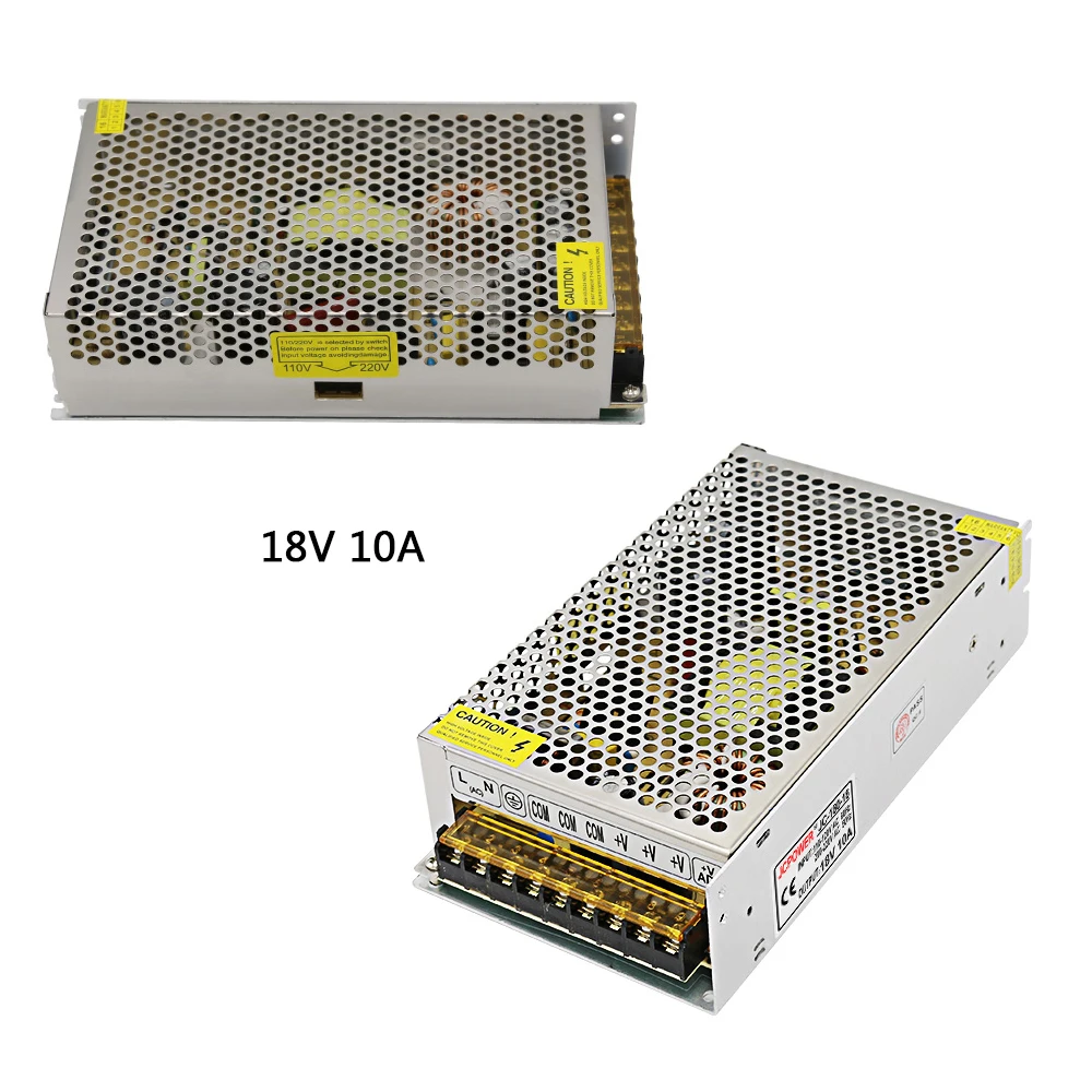 Регулируемый импульсный источник питания DC18V 2A/3A/5A/10A/20A 220 В переменного тока на 18
