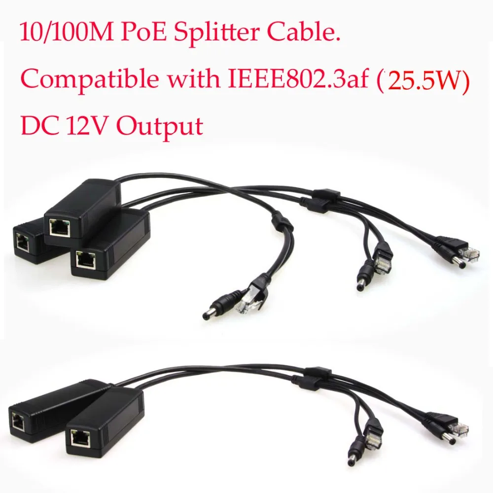 Кабель-Сплиттер POE 12V Выход 25 5 W 10/100Mbps RJ45 порт IEEE 802.3af стандарт для ip-камеры сетевой