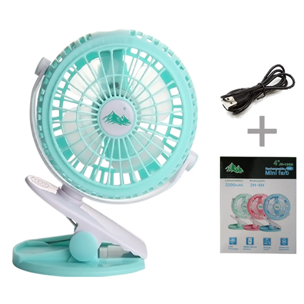 360 Degree Stepless USB Rechargeable Battery Mini Fan Adjustable Portable Oscillating Clip On Desk Baby Stroller #904 New | Компьютеры и