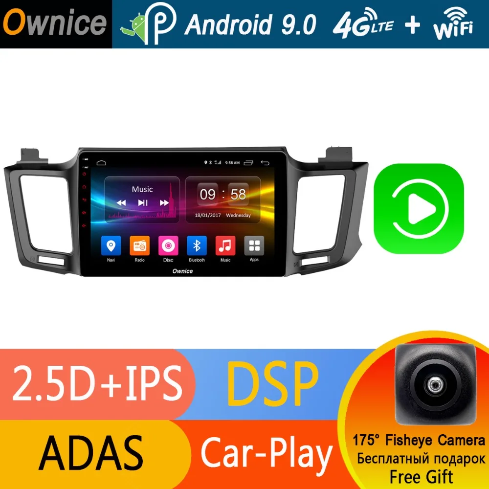 Octa 8 Core 10 1 &quotIPS Android 9 0 4 Гб ОЗУ + 32 ПЗУ автомобильный DVD GPS Navi Радио плеер для Toyota RAV4 2013