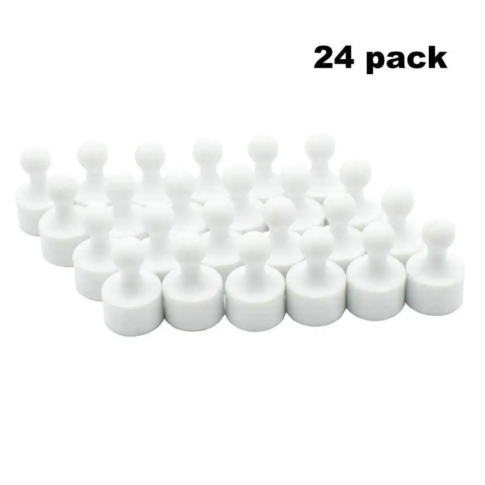 24 PCS 24 магнитных нажимных штифта для холодильника, офиса, карты, кухонных досок, фото штифтов, 8 цветов, ASIN B07F756PY2 - Цвет: 24 PCS