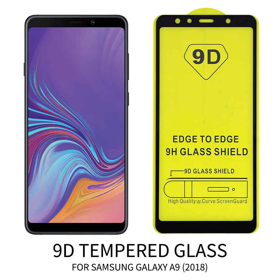 KLOVRRD 9D полное покрытие из закаленного стекла для samsung Galaxy A9 2018 клея Защитная