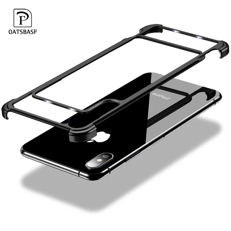OATSBASF push pull Дизайн Роскошный металлический каркас форма Чехол для iphone XS защитный