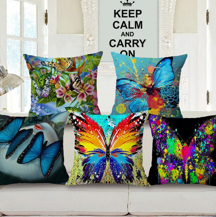 Акварельная картина бабочка домашний декор кровати Автомобильная подушка для