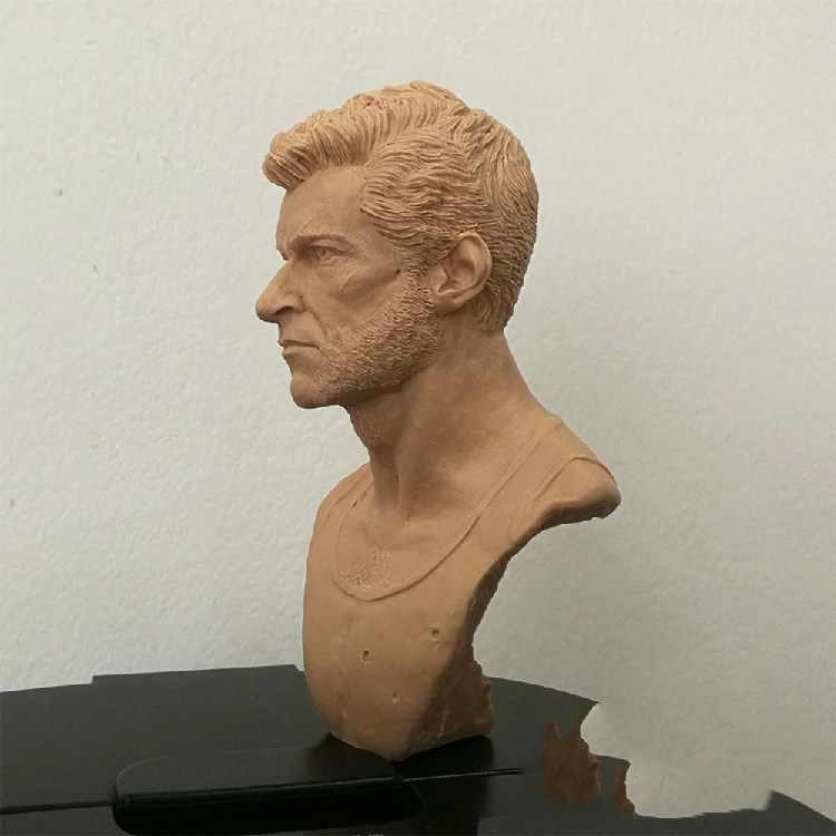 13 см 1/4 масштаб Logan Howlett Джеймс Смола неокрашенные модели бюста битва повреждения