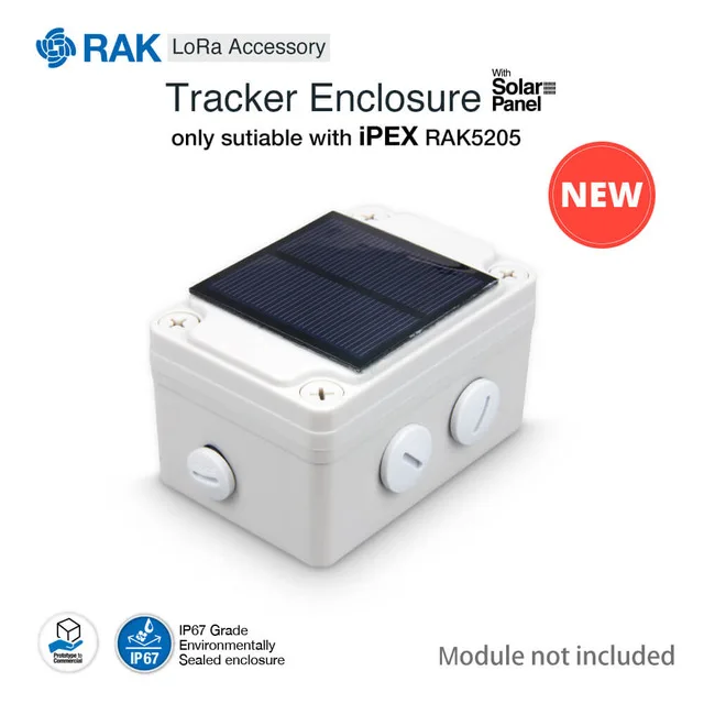 RAK5205 WisTrio LoRa модуль трекера SX1276 LoRaWAN модемная сенсорная плата интегрированный gps модуль с антенной LORA низкая мощность Q159 - Цвет: IP67 Enclosure solar