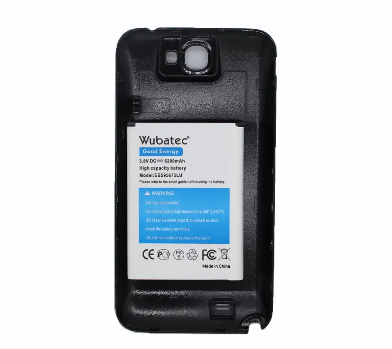 Wubatec 1x6200 мАч Note2 EB595675LU Расширенный аккумулятор + зарядное устройство для Samsung Galaxy