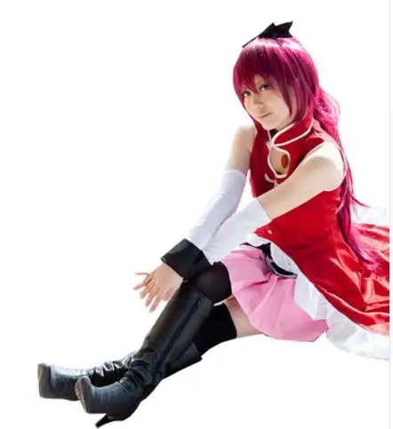Бесплатная доставка костюм для косплея на Хэллоуин аниме Puella Magi Madoka Magica Сакура