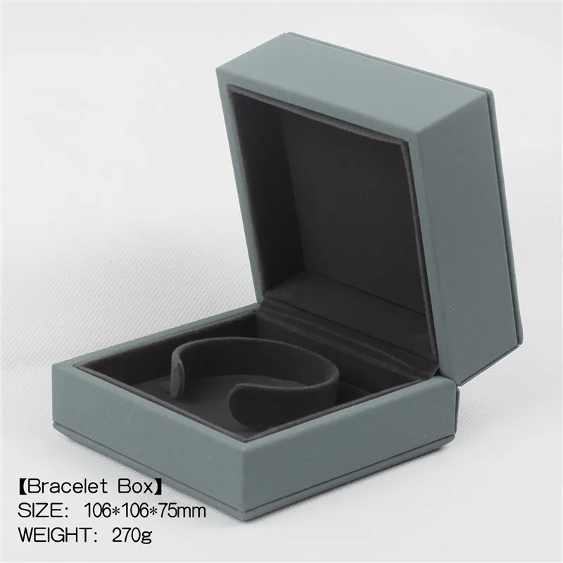 Cyan bracelet box Коробки бежевого, коричневого и небесно-голубого цвета с бархатной подкладкой высокого качества - Цвет: Cyan bracelet box