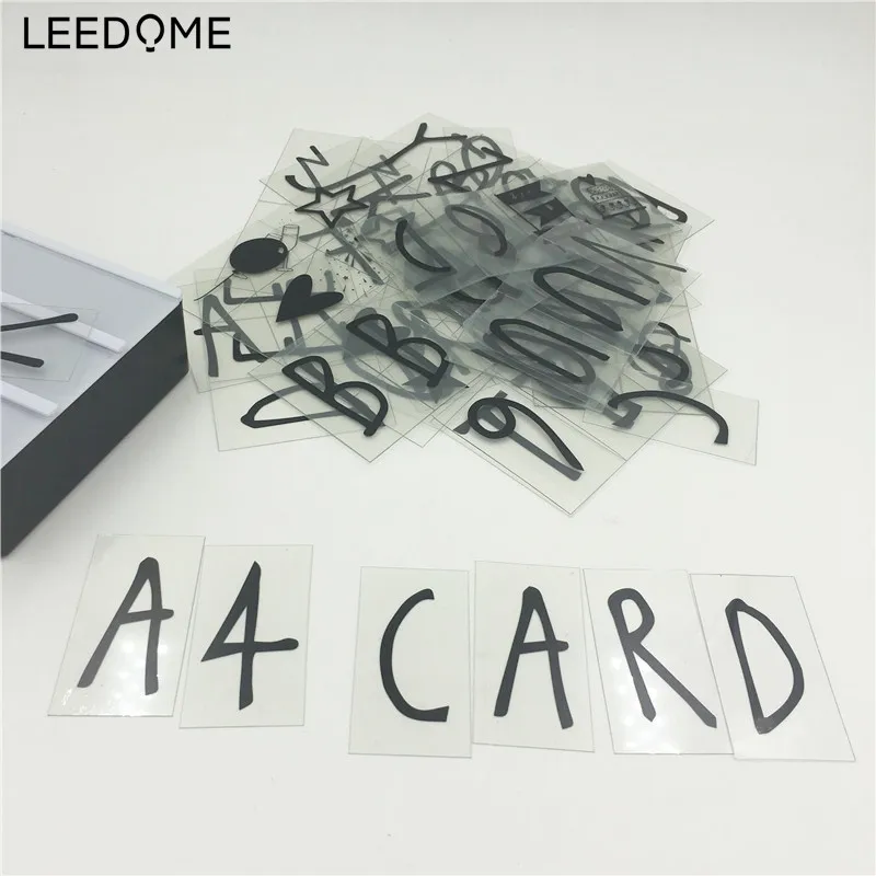 Leedome черный почерк письма для A4 A5 Размеры кинематографический лайтбокс