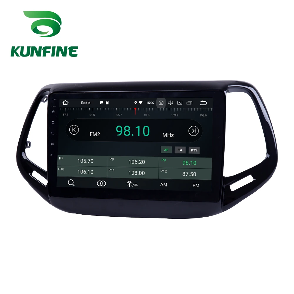 Android 9 0 Ram 4G Rom 64G PX6 Cortex A72 автомобильный DVD GPS мультимедийный плеер стерео для Jeep Compass