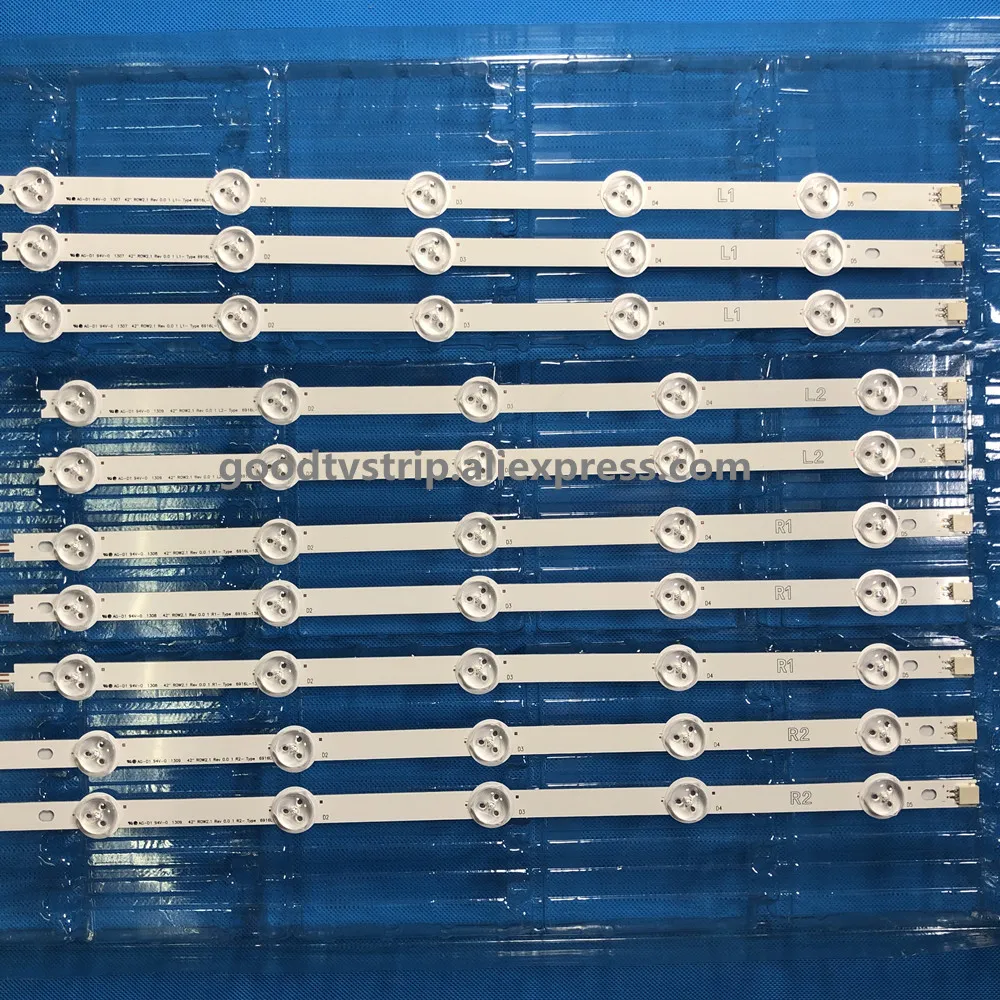 10 шт. Светодиодная лента для подсветки телевизора 42 дюйма | Лампы и освещение