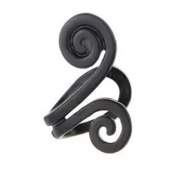 D black Timlee E062,, новинка, симпатичные, в стиле панк, корона, цветок, стразы, сплав, клипсы, серьги, манжеты, модные ювелирные изделия, опт - Окраска металла: D black