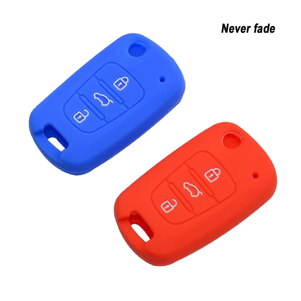 Силиконовый чехол для автомобильного ключа с 3 кнопками KIA RIO K2 K5 Sportage Cerato