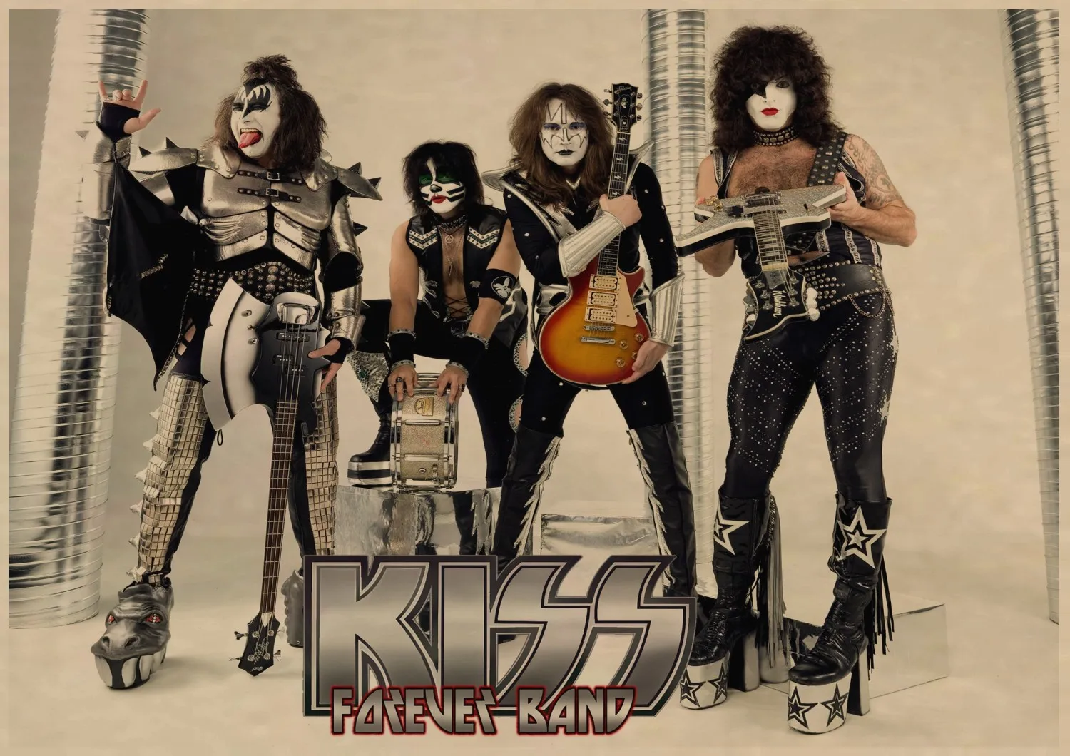 Винтажный постер Kiss band Kraft Ретро Европейская и американская музыкальная команда