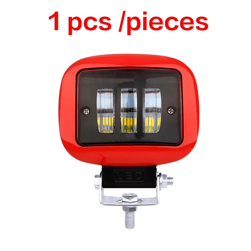 1 pcs Red Square AILEO luces led para Автомобильный светодиодный рабочий светильник 12 в 24 в 30 Вт 6000 К внедорожный бар ATV yacht 4x4 - Цвет: 1 pcs Red Square
