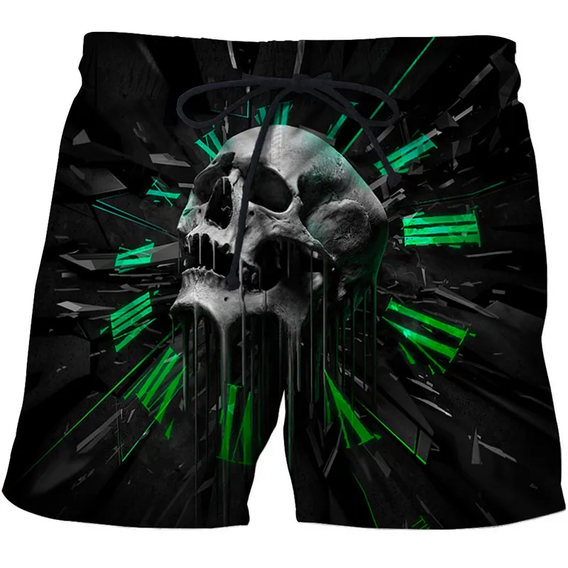 

Skull Printed Beach Shorts Men 3d Funny Short Plage Summer Pants Quick Dry Pant Board Shorts Swimwear DropShip ZOOTOP BEAR