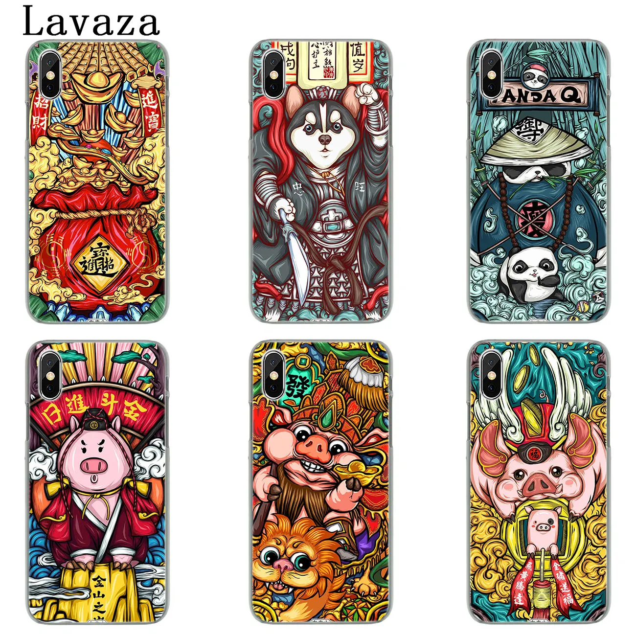 Твердый чехол для телефона Lavaza Cta pig Rabbit в китайском стиле iPhone XR X XS 11 Pro Max 10 7 8 6S 5 5S SE