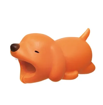 dog 1 шт. kawaii кабель укус животное iphone протектор в форме намотки собака укус телефон аксессуар шалость игрушка забавный - Цвет: dog