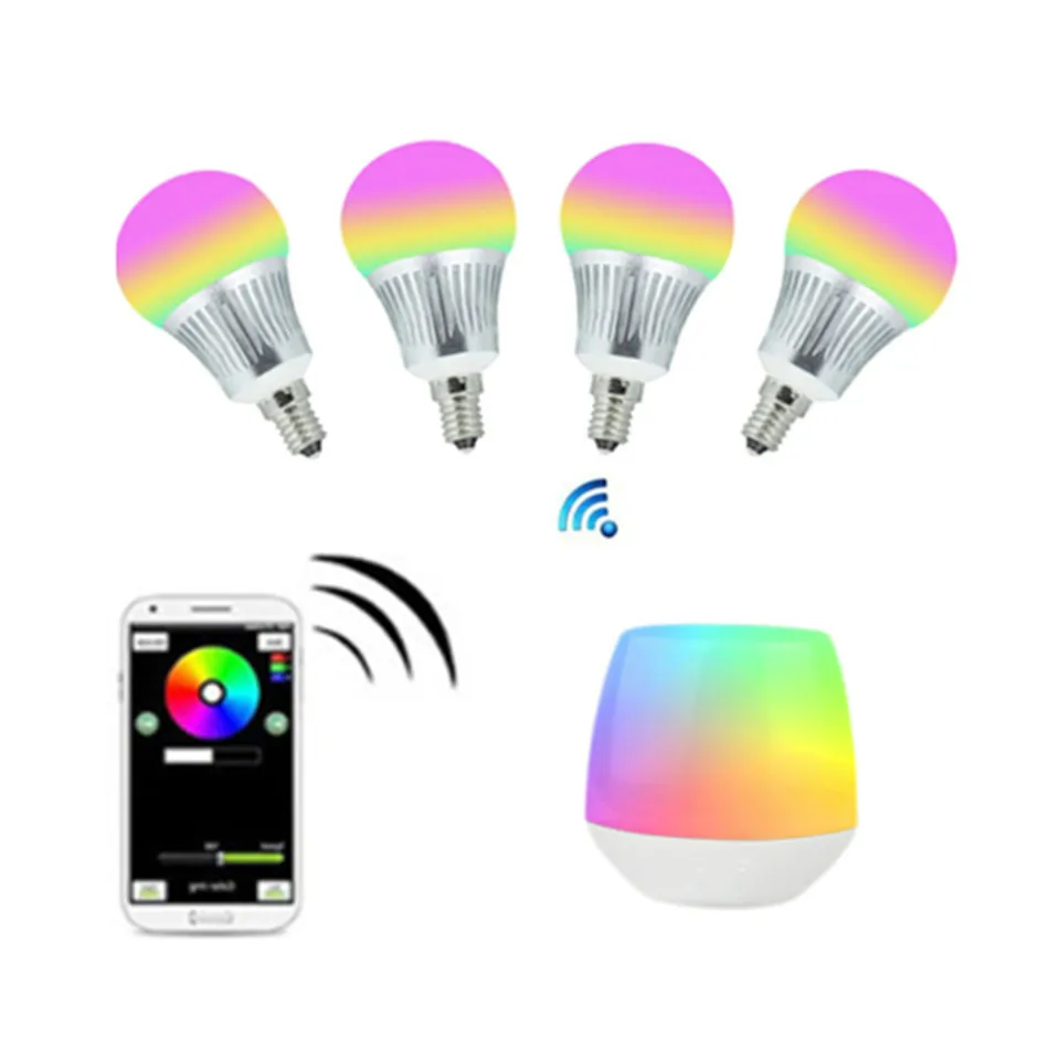 Оригинальный Milight E14 5 Вт RGB + CCT RGBWW светодиодный лампы с WI FI контроллер 16 миллионов