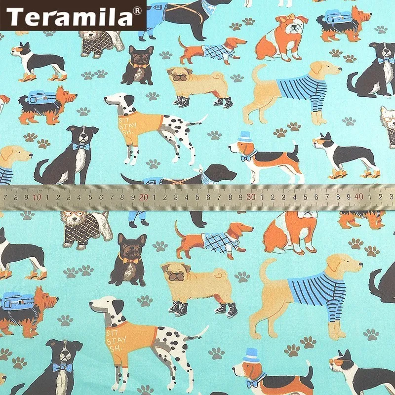 Teramila, хлопок, саржевая ткань, домашний текстиль, сделай сам, лоскутное шитье, ткань Tissu Tecido, для собак, домашних животных, стиль тела, стеганое украшение