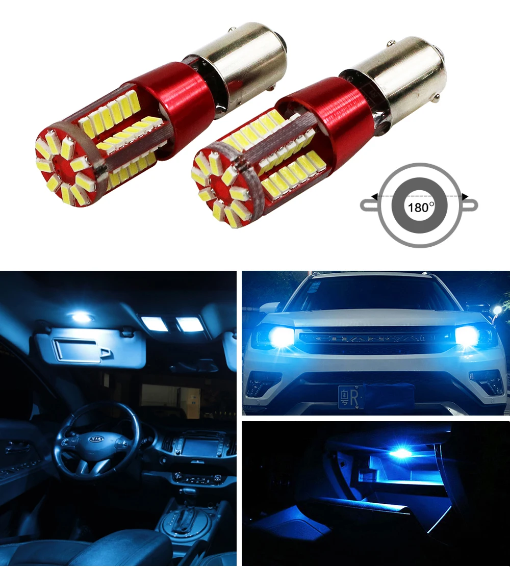 AEING 1 шт. T11 T4W W6W H6W BA9S 3014 57SMD Canbus светодиодный ошибок светодиодный Клин дверь читать светильник Лампа ксенон белый красные, синие