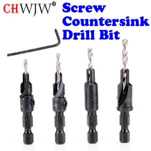 Набор сверл с шестигранным хвостовиком, 4 шт.компл.