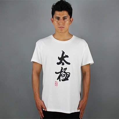 taichi white Ccwushu футболка одежда для ушу униформа ушу футболка Китайский кунг-фу одежда ушу тайчи одежда тайцзи униформа - Цвет: taichi white