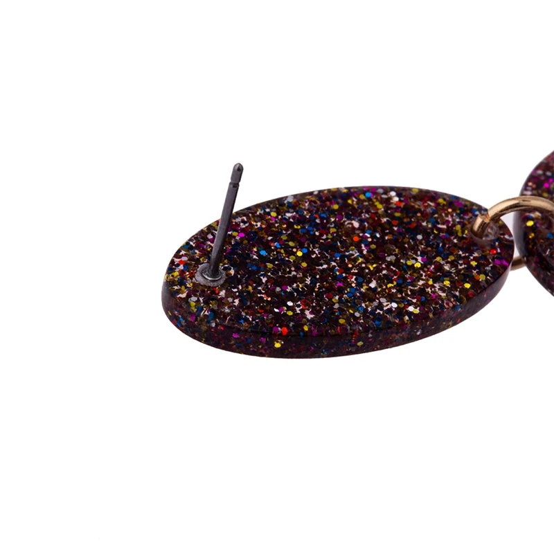 Coolshine Trendy Acrylic oval Hyperbole Starry Sand Drop Earrings for Women Statement Charming Christmas Gift Wholesale Fashion | Украшения