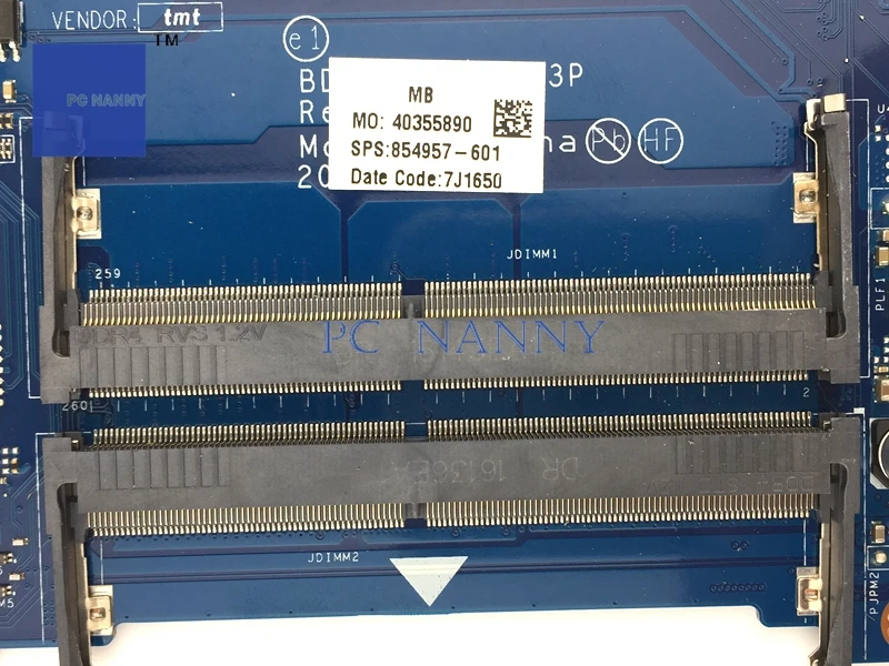 Материнская плата PCNANNY 854957-601 854957-001 LA-D713P для HP 15-B 15-BA A10-9600P CPU DDR3 ноутбука |