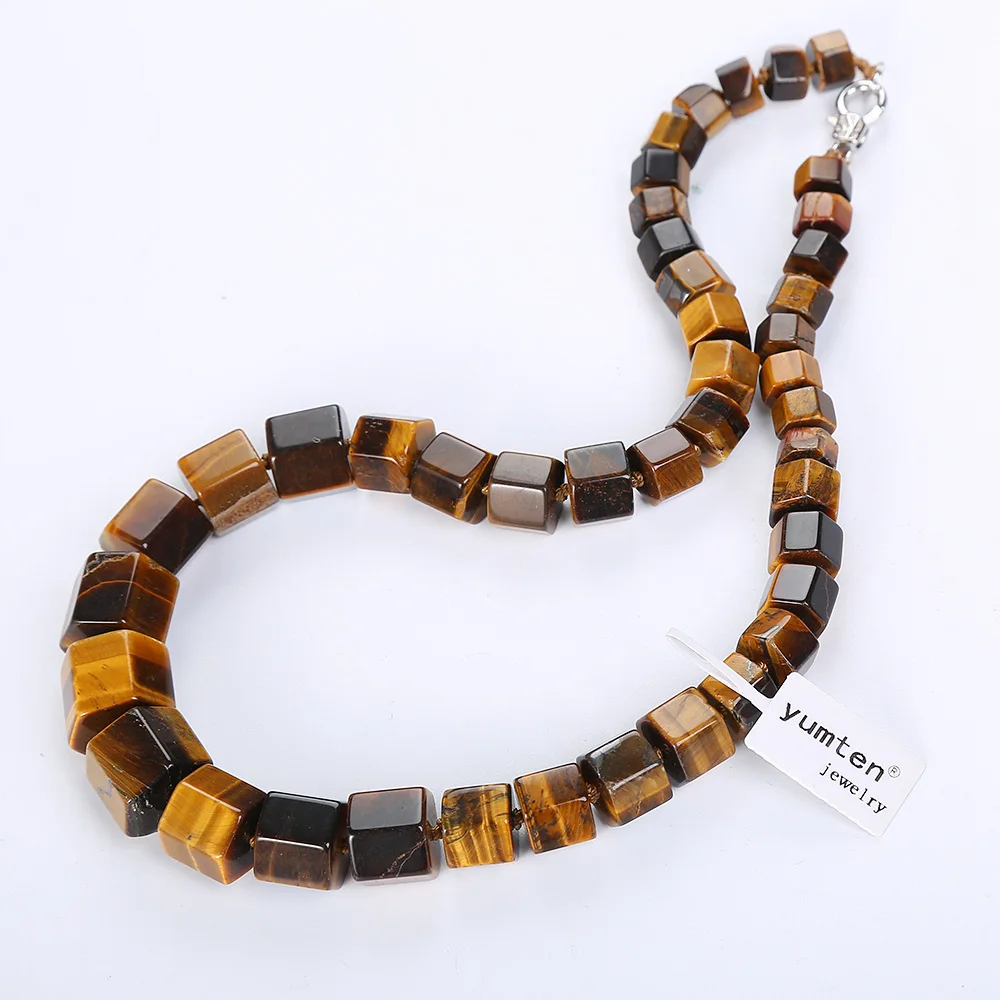 Yumten Tiger Eye ожерелье кулон мужской натуральный камень мощность драгоценный
