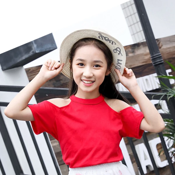 Off shoulder tops b Юбка для девочек-подростков, детская одежда, длинные газовые юбки для девочек, эластичная резинка на талии, вышитая юбка с лебедем, юбки для детей 2, 4, 6, 8, 10, 12, 13, 14 лет - Цвет: Off shoulder tops b
