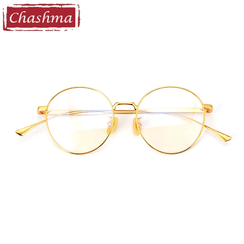 Винтажные титановые золотые оправы для очков Chashma Женские мужские по рецепту