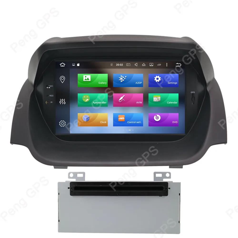 2 Din Stereo Headunit for Ford Fiesta 2013-2016 GPS Navigation CD DVD Player Bluetooth 8&quot IPS Screen Android 8.1 Syetem OBD2 |