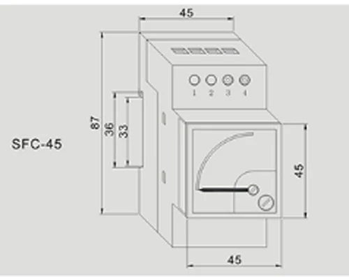 

45-65Hz Din Hz meter 220V AC 35mm Din frequency meter SFC-45