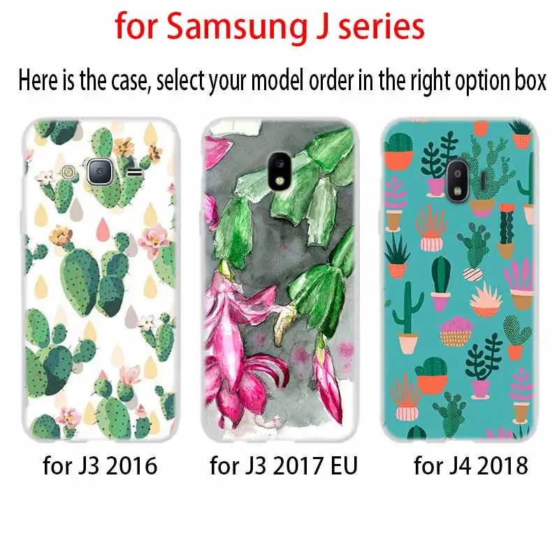 Чехол для телефона Samsung Galaxy J6 J8 J3 J5 J7 J4 Plus 2018 2016 2017 EU Prime Pro Ace Роскошные растения