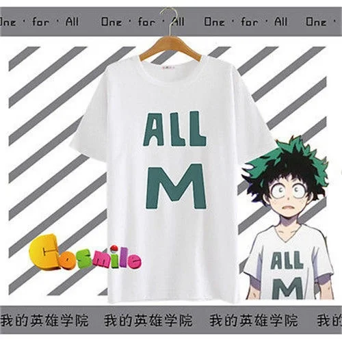 Boku no Hero academic Izuku Kastuki My Повседневная летняя футболка с короткими рукавами|Костюмы