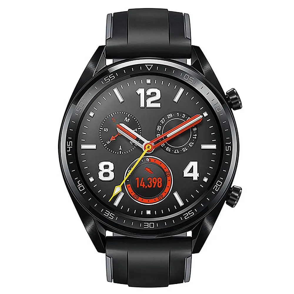 Black HUAWEIHonor часы GT gps Смарт тренировки на открытом воздухе спортивные часы 1,3" Экран BT4.2 5ATM 2 недель Срок службы батареи трекер-сна для сердечного ритма - Цвет: Black