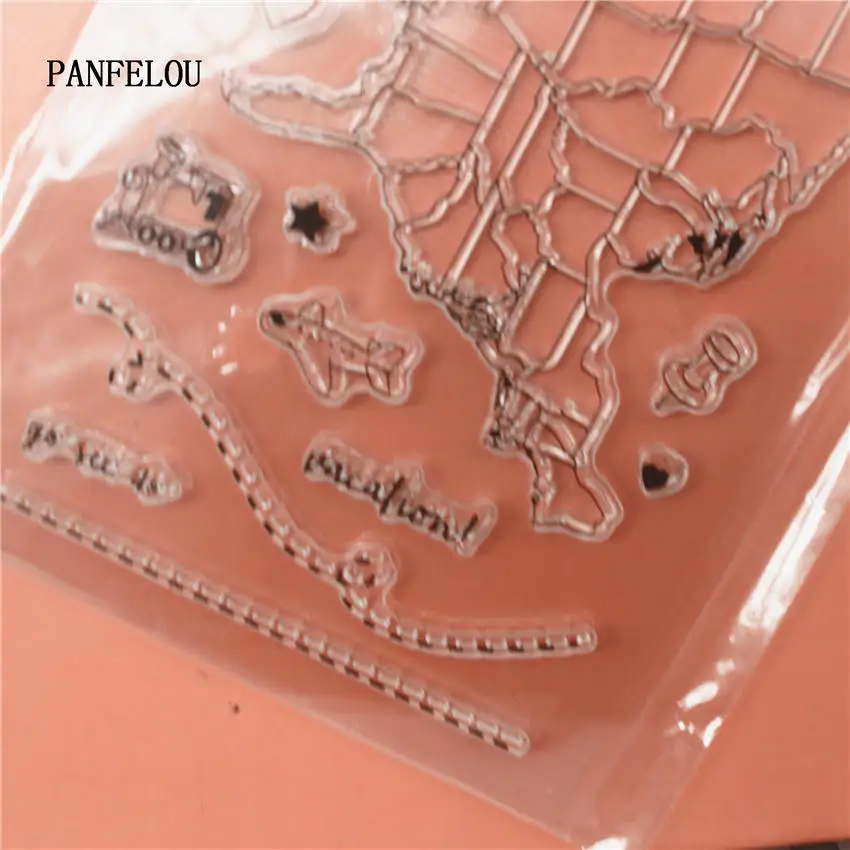 Прозрачный силиконовый штамп PANFELOU печать для скрапбукинга фотоальбом