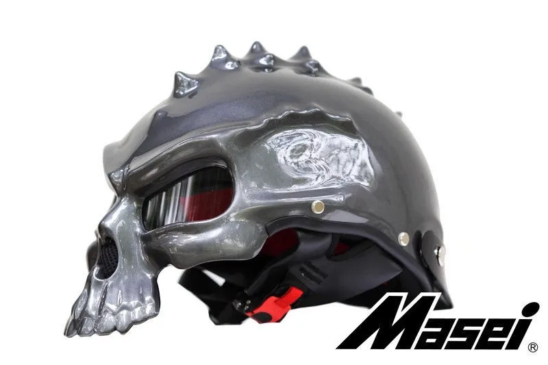 Прямая продажа со склада Masei 489 Череп мотоциклетный шлем на половину лица Capacetes Casco