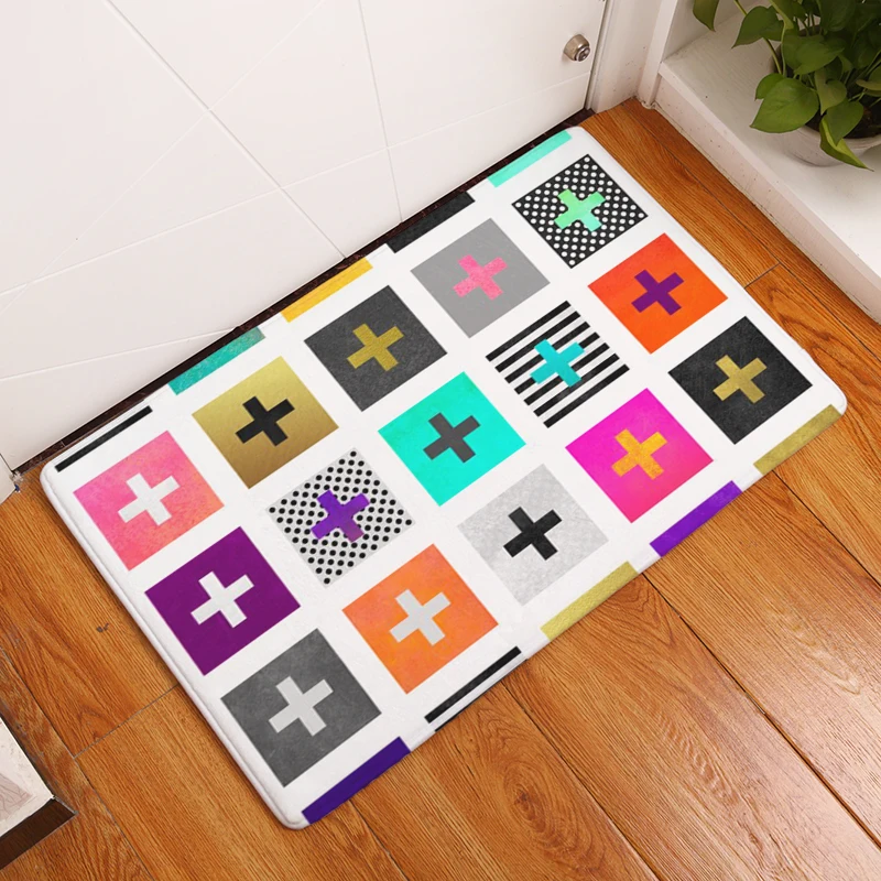 Новинка 2017 года Домашний Декор Цвет геометрическими фигурами ковры не скользит