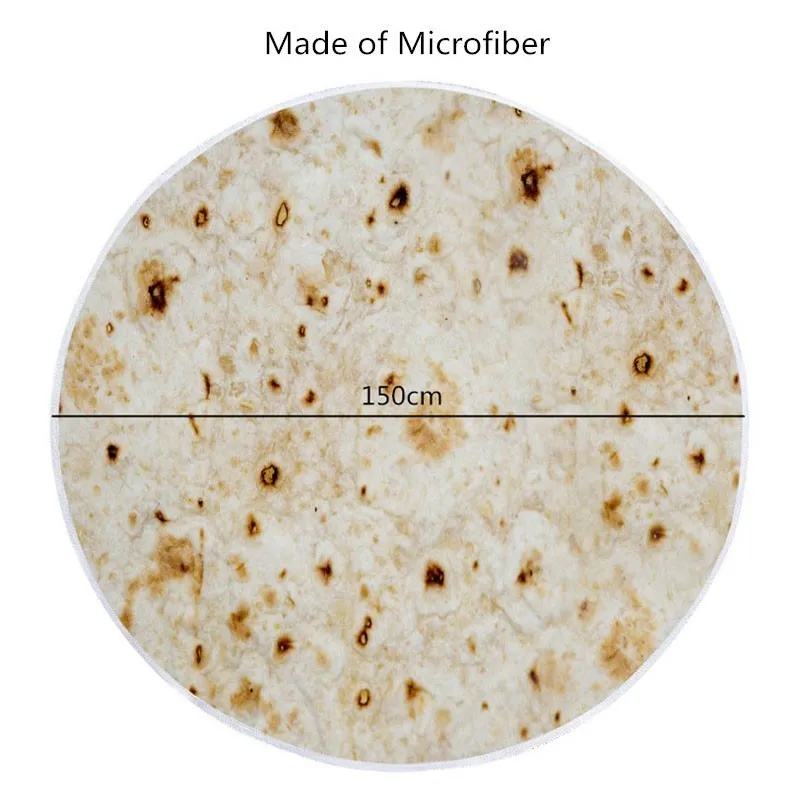 150cm Microfiber 1 Мягкое покрывало для тортилья, буррито, одеяло для дома, для сна, для отдыха, для путешествий, для пикника, кемпинга, теплое одеяло - Цвет: 150cm Microfiber 1