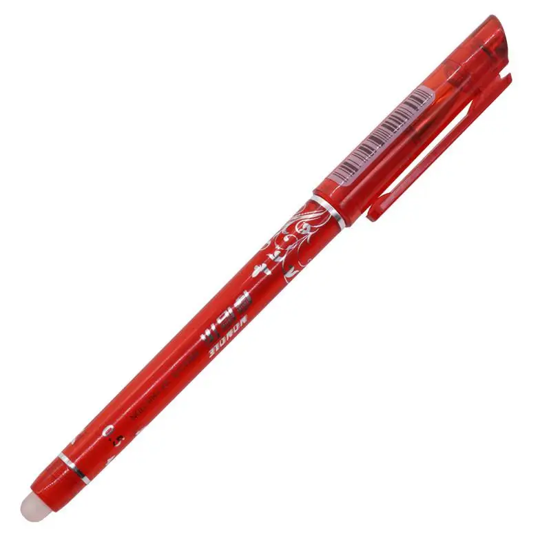 Red ink 36 pcs 36 шт стираемая гелевая ручка 0,5 мм перо красный синий темно-синий черный заправки на выбор студент, школа, офис обратно в школу канцелярские принадлежности - Цвет: Red ink 36 pcs