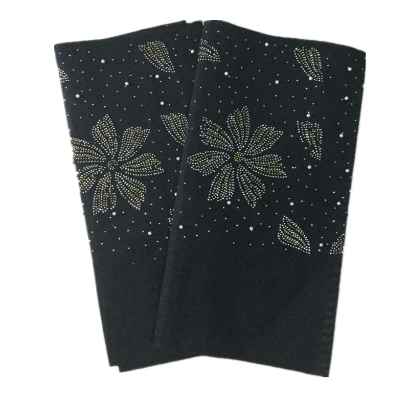 Nigerian Rhinestones Gele Headtie Fashion Aso Oke With Beads And Shiny Stones Asooke For Lady Party 2piece/lot 40 | Дом и сад