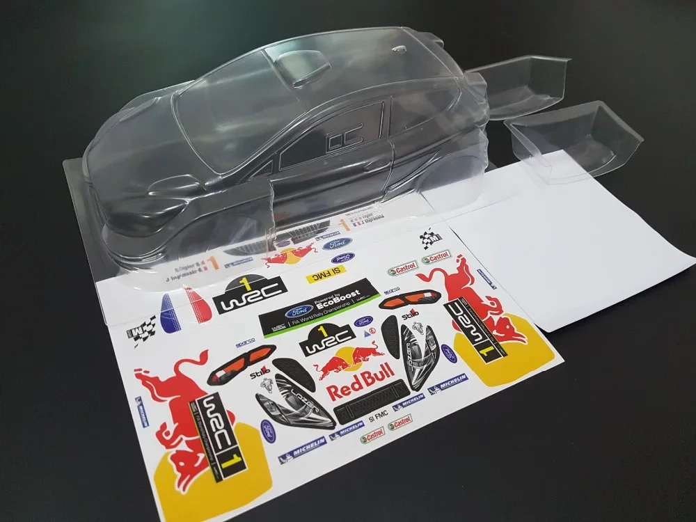 Team C TM218 1/10 On Road Foord Fiesta Rally набор прозрачных корпусов с наклейкой 210 мм для HPI TAMIYA HSP |
